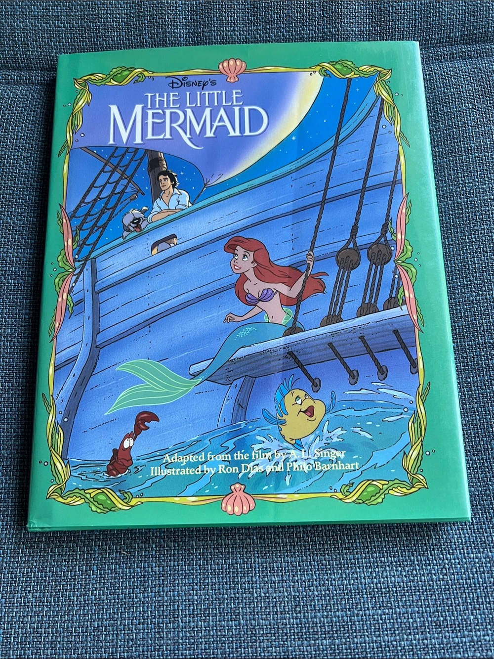Disney The Little Mermaid Hardcover Storybook - Teal & Blue Cover